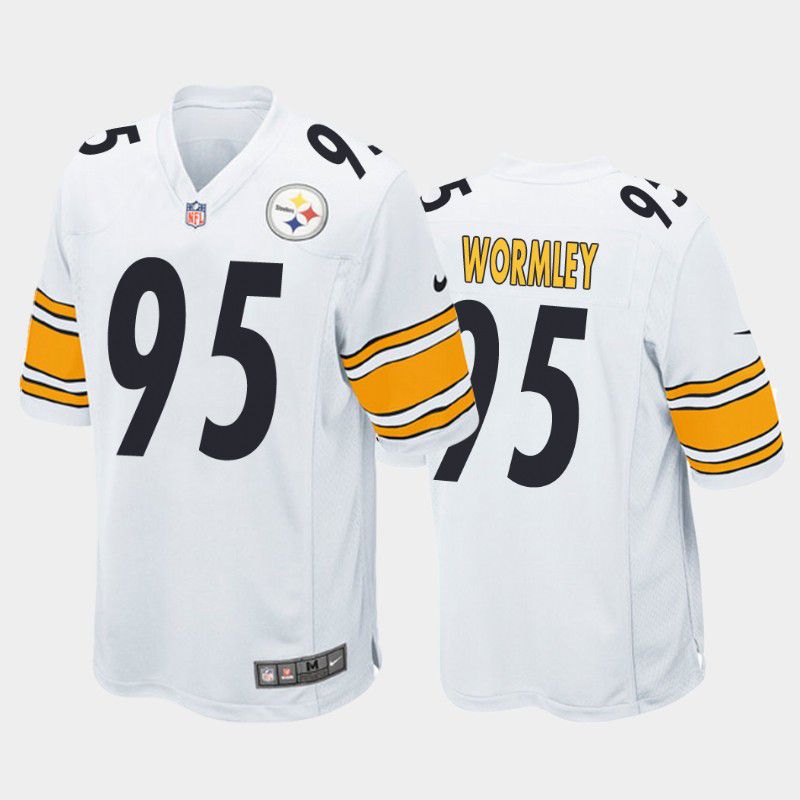 Men Pittsburgh Steelers 95 Chris Wormley Nike White Game NFL Jersey